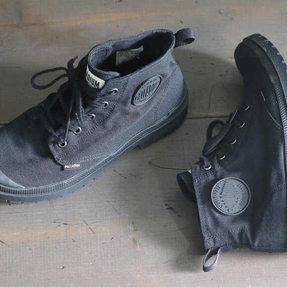 PALLADIUM - Pampa Sp20 Hi Canvas Shoes - Black - Picture 1 of 5